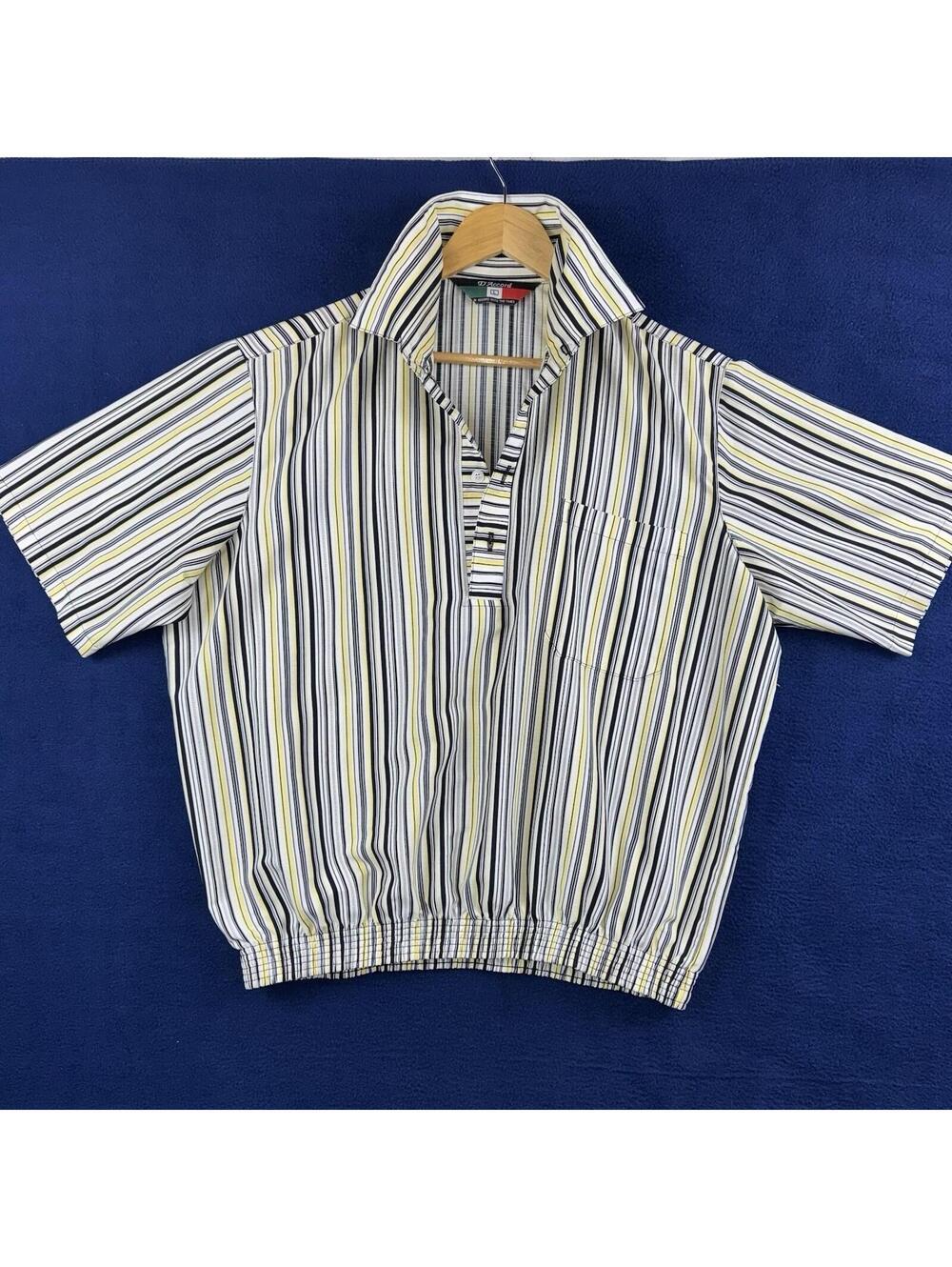 D'Accord MenXL Abstract Geometric Polo Shirt Vintage Retro USA Made Resort Beach
